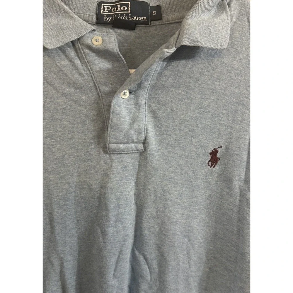 🔥Ralph Lauren 🤑Polo Shirt Small Baby Blue Pony Logo Custom‎ Fit Mesh Cotton
